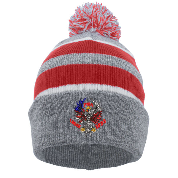 Pacific Headwear - Knit Pom-Pom Beanie - Embroidered Logo Pacific Headwear - Knit Pom-Pom Beanie - Embroidered Logo Thumbnail