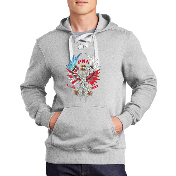 Sport-Tek® Lace Up Pullover Hooded Sweatshirt - Printed Logos Sport-Tek® Lace Up Pullover Hooded Sweatshirt - Printed Logos Thumbnail