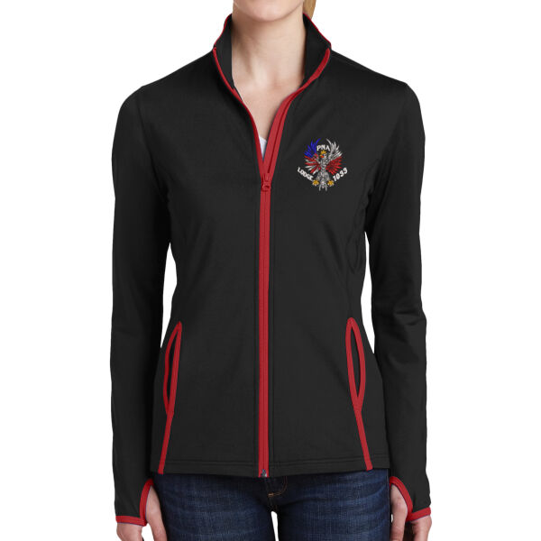 Sport-Tek® Ladies Sport-Wick® Stretch Contrast Full-Zip Jacket - Embroidered Logo Sport-Tek® Ladies Sport-Wick® Stretch Contrast Full-Zip Jacket - Embroidered Logo Thumbnail